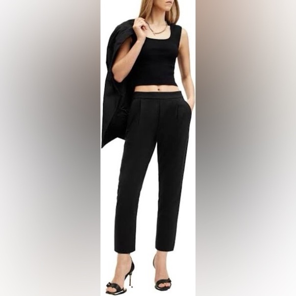 ALL SAINTS Black ALEIDA Cropped Ankle Pants size 2 - Picture 1 of 15